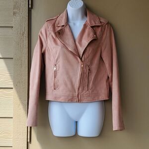 Pink Rose Gold A new Day Womens Moto Jacket